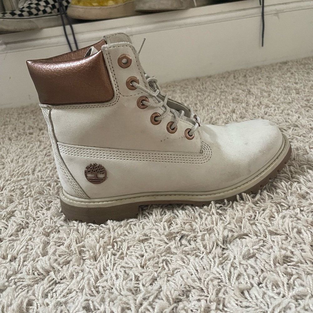 Timberlands, worn for one winter